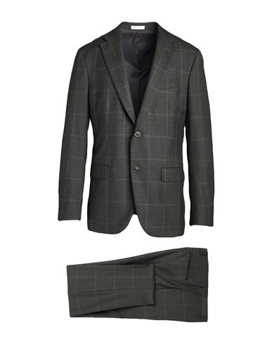 Boglioli Man Suit Dark Green Size 40 Virgin Wool In Gray