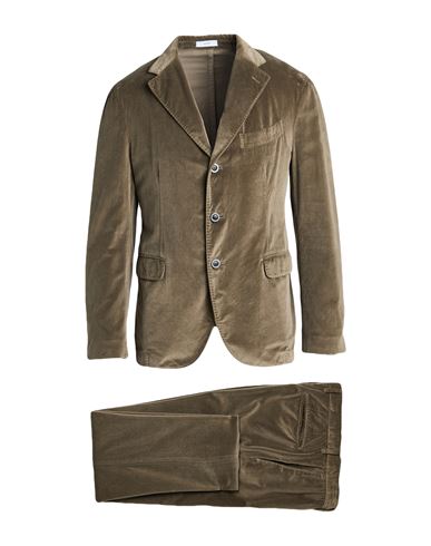 Boglioli Man Suit Khaki Size 42 Cotton In Brown