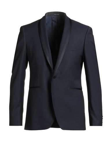 Tagliatore Man Blazer Midnight Blue Size 38 Virgin Wool, Elastane In Blue