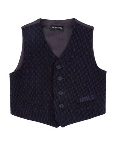 Monnalisa Toddler Boy Tailored Vest Midnight Blue Size 6 Polyester, Viscose, Elastane In Blue