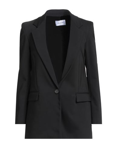 Aglini Woman Blazer Black Size 10 Cotton, Polyester, Elastane
