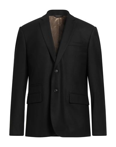 Aion Man Blazer Black Size 46 Virgin Wool, Cashmere In Black