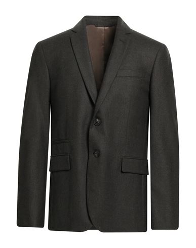 Aion Man Blazer Military Green Size 38 Virgin Wool, Cashmere In Black