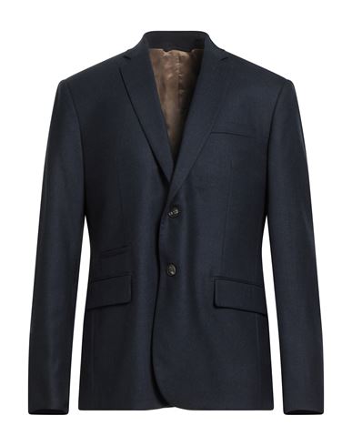 Aion Man Blazer Navy Size 44 Virgin Wool, Cashmere In Black