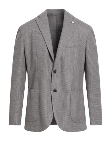 Luigi Bianchi Mantova Man Blazer Grey Size 44 Wool, Polyester In Gray