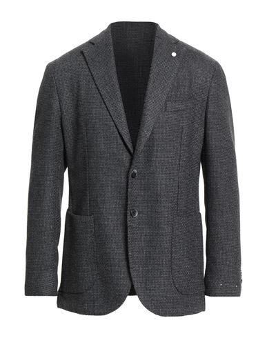 Luigi Bianchi Mantova Man Blazer Charcoal Size 42 Wool, Polyester In Gray