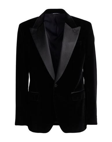 Dolce & Gabbana Man Blazer Black Size 42 Cotton, Silk, Polyester