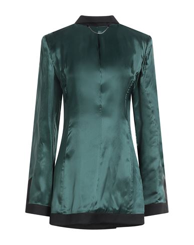 Mm6 Maison Margiela Woman Mini Dress Emerald Green Size 6 Polyester, Viscose