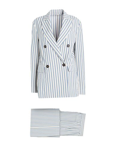 Brunello Cucinelli Woman Suit Light Grey Size 4 Acetate, Polyester In Blue