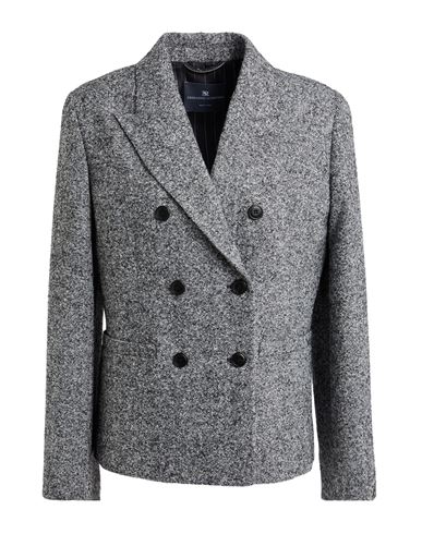 Ermanno Scervino Woman Blazer Black Size 8 Wool, Polyamide, Acrylic In Gray