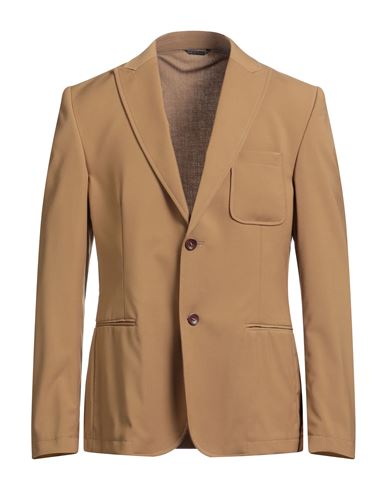Daniele Alessandrini Man Blazer Camel Size 38 Polyester, Viscose, Elastane In Brown
