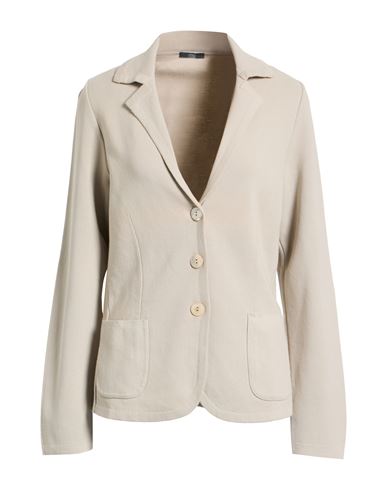 Wood Woman Blazer Beige Size 14 Cotton In Sand
