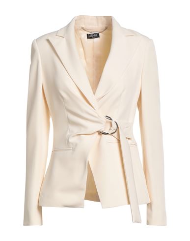 Liu •jo Woman Blazer Cream Size 10 Polyester, Elastane In White