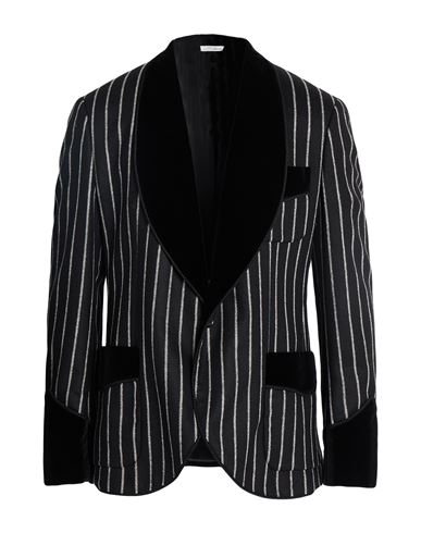 Dolce & Gabbana Man Blazer Black Size 42 Virgin Wool, Cotton In Black