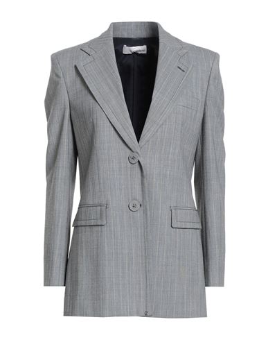 Lardini Woman Blazer Grey Size 10 Polyester, Wool, Elastane In Gray