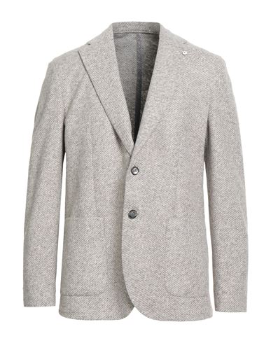 L.b.m 1911 L. B.m. 1911 Man Blazer Light Grey Size 46 Cotton, Acrylic, Polyester, Virgin Wool In Gray