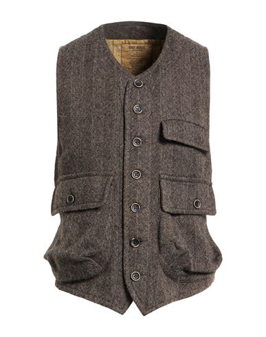 Uma Wang Man Tailored Vest Dark Brown Size L Virgin Wool In Brown