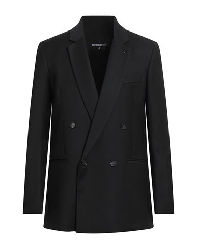 Patrizia Pepe Man Blazer Black Size 42 Polyester, Virgin Wool, Elastane In Black
