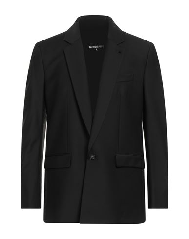 Patrizia Pepe Man Blazer Black Size 42 Polyester, Virgin Wool, Elastane In Black
