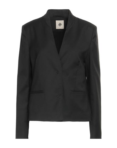 The Garment Woman Blazer Black Size 6 Polyester, Viscose, Elastane In Black