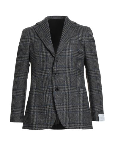 Man Blazer Slate blue Size 38 Wool