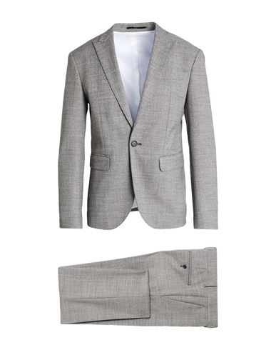 Dsquared2 Man Suit Black Size 38 Polyester, Virgin Wool, Elastane In Gray