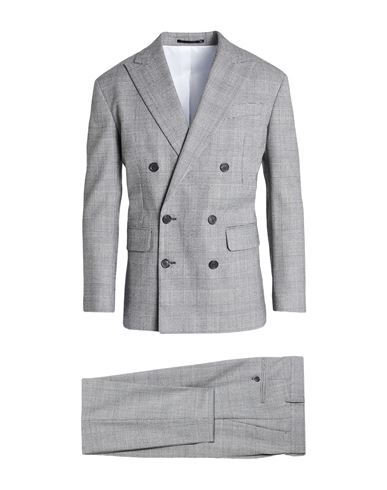 Dsquared2 Man Suit Black Size 40 Virgin Wool, Polyester, Elastane In Gray