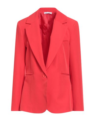 Infinity Woman Blazer Coral Size Xl Polyester, Elastane In Red