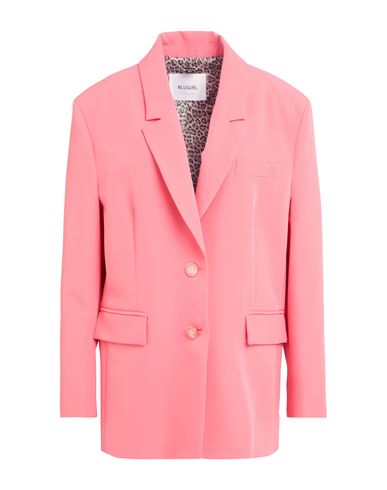 Blugirl Woman Blazer Coral Size 8 Polyester, Elastane In Pink