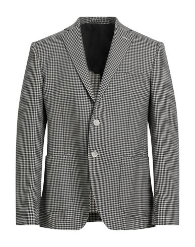 Tailor Club Man Blazer Black Size 42 Virgin Wool In Black