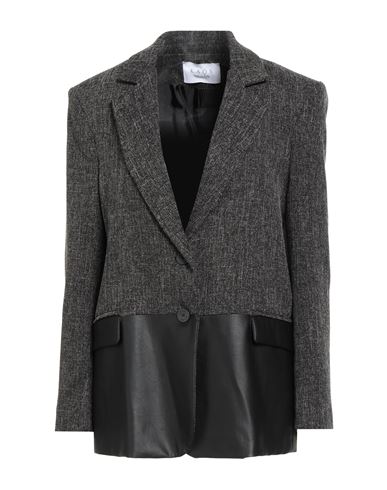 Kaos Woman Blazer Black Size 12 Polyester, Viscose, Elastane, Polyurethane In Gray