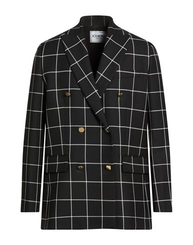 Iceberg Woman Blazer Black Size 10 Polyester, Viscose, Elastane In Black