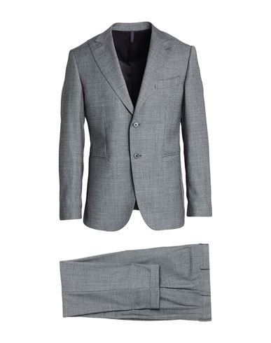 Santaniello Man Suit Charcoal Size 42 Wool, Polyester, Elastane In Gray