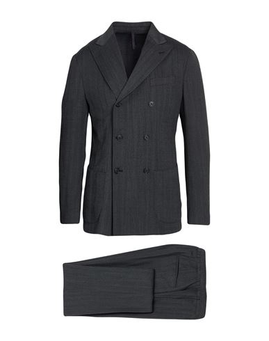 Santaniello Il Viaggiatore Man Suit Charcoal Size 40 Polyester, Wool, Elastane In Gray