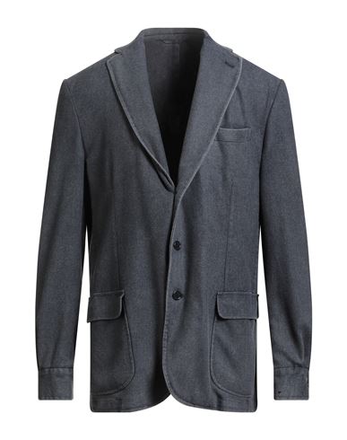 Alain Fracassí Man Blazer Navy Size 44 Virgin Wool, Polyester In Gray