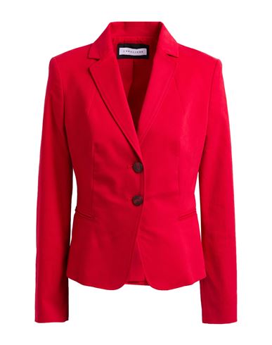 Caractere Caractère Woman Blazer Red Size 14 Cotton, Elastane In Red