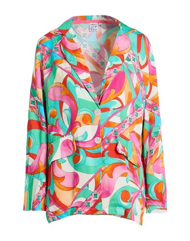 Emily Van Den Bergh Woman Blazer Pink Size 12 Viscose In Multi