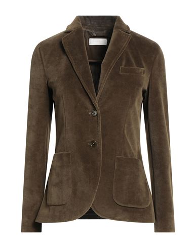 Circolo 1901 Woman Blazer Military Green Size 6 Cotton, Polyester
