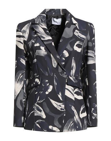 Kaos Woman Blazer Black Size 10 Polyester In Blue