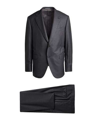 Caruso Man Suit Charcoal Size 50 Super 170s Wool In Multi
