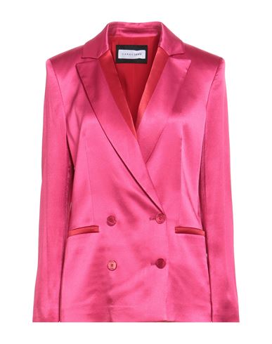 Caractere Caractère Woman Blazer Fuchsia Size 10 Viscose, Elastane In Pink