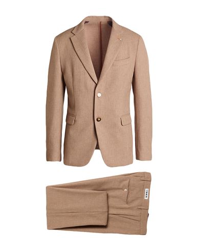 Berna Man Suit Camel Size 40 Polyester In Neutral