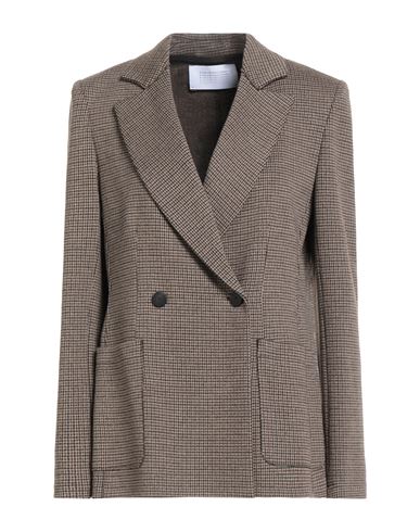 Harris Wharf London Woman Blazer Khaki Size 6 Cotton, Wool, Polyester In Brown