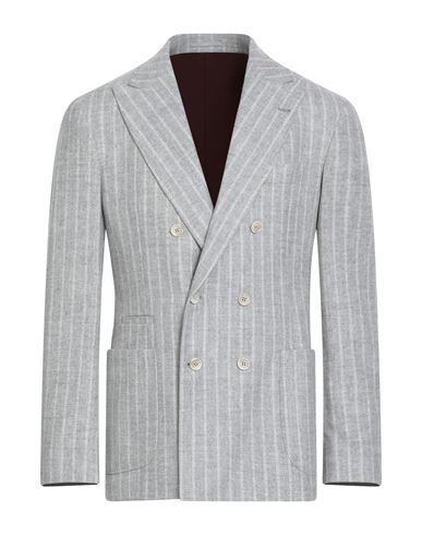 Brunello Cucinelli Man Blazer Light Grey Size 42 Alpaca Wool, Wool, Polyester, Elastane In Multi