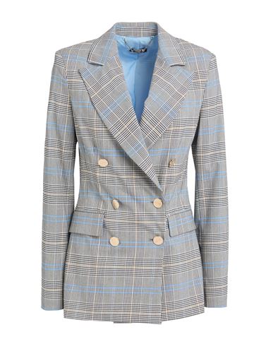 Liu •jo Woman Blazer Grey Size 10 Polyester, Viscose, Elastane In Gray