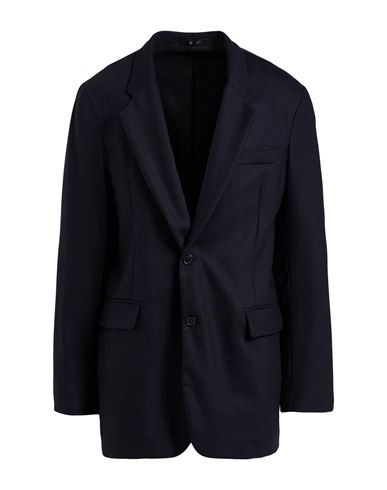 Grifoni Man Blazer Navy Size 42 Wool, Elastane In Blue