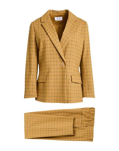 Niū Woman Suit Mustard Size S Viscose, Polyester, Wool, Elastane In Yellow