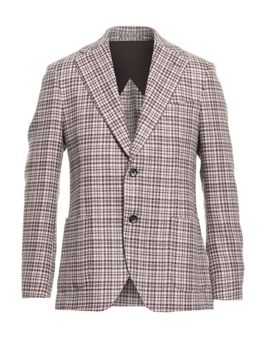 Lardini Man Blazer Beige Size 40 Wool, Linen In Brown