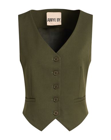 Aniye By Woman Tailored Vest Military Green Size 6 Polyester, Viscose, Elastane In Multi