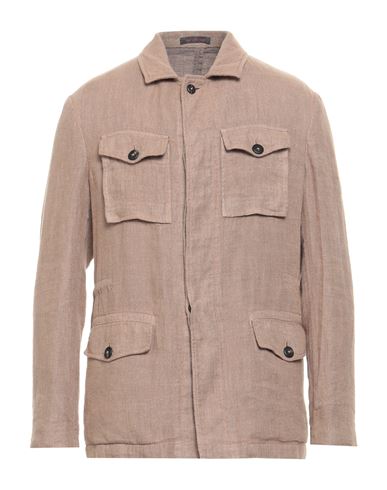 The Gigi Man Jacket Camel Size 38 Linen, Cotton In Pink